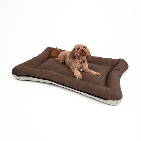 Snoozer All Day Reversible Dog Bed Medium Hot Fudge Ivory - Poudre Pet & Feed Supply